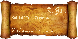Koblász Zsanett névjegykártya